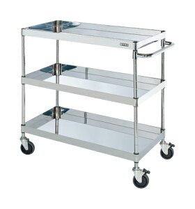 【個人宅配送不可】サカエ SAKAE / ステンレスCSパールワゴン(ダブルストッパーキャスター仕様) CSP4−9083DSE【代金引換・配送時間指定不可】【サカエの大型商品は車上渡しです】