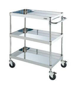 【個人宅配送不可】サカエ SAKAE / ステンレスCSパールワゴン(ダブルストッパーキャスター仕様) CSP4−7583DSE【代金引換・配送時間指定不可】【サカエの大型商品は車上渡しです】