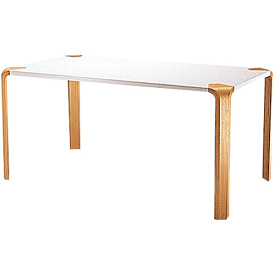 天童木工 T-2079ME-NT テーブル メラミン樹脂化粧板 (ホワイト) ナラ (ナチュラル)