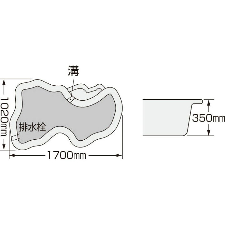 楽天市場】タカラ工業 日本製 みかげ調プラ池 M240 庭園埋設型【法人宛 