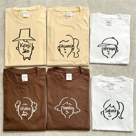 名前可 顔ネームTシャツ 半袖 選べるファミリーデザイン