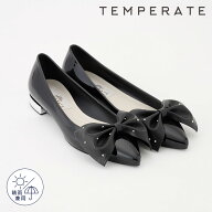 【公式】 TEMPERATE テンパレイト レインシューズ レディース ANGIE アンジー パンプス リボン PVC ポイ…