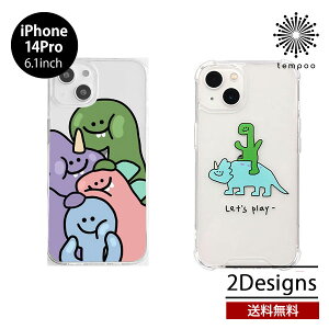  [ iPhone 14 Pro 6.1 168cm \tgNAP[XMY DINO Let's play NA  VO wʃJo[ TPU ACtH lC CXg 킢  Vv G v[g Mtg te