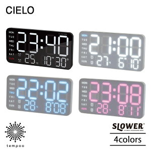 SLOWER LED CLOCK CIELO SLW LEDNbN VG fW^v j  x u|p ACd drΉ ZT[ Px 2nA[ Xk[Y 12/24؂ւ T}[^C USBA_v^