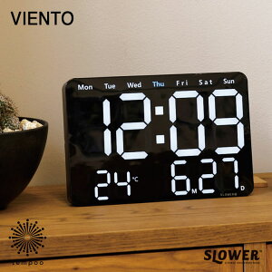 SLOWER XE[ LED CLOCK VIENTO rGg [SLW368] fW^v j  x u|p ACd Px A[ 12/24؂ւ T}[^C JEg_E XgbvEHb` USB P[u
