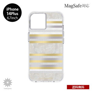 �������� ���[���� iPhone 14 Plus 6.7 Case Mate Pearl Stripes w MagSafe�Ή� �R�ێd�l CM049272 �A�C�t�H�� �P�[�X �ϏՌ� �n�C�u���b�h ���C�����X�[�d �N���A ���� �� �X�g���C�v �L���L�� �p�[�� �^�� TPU 