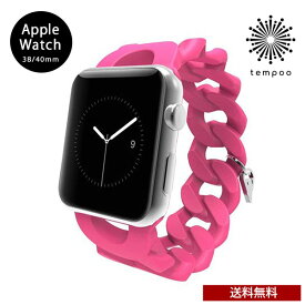 メール便 送料無料 Case-Mate Turnlock Shocking Pink Apple Watch用交換バンド 38mm 40mm CM032777 Apple Watch アップルウォッチ バンド ベルト 腕時計 交換 カスタマイズ おしゃれ 個性的 かわいい レディース 樹脂 ショッキングピンク プレゼント ケースメイト tempoo