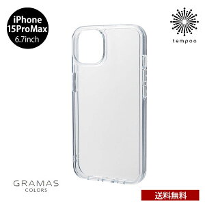 �������� iPhone 15 ProMax 6.7 GRAMAS COLORS Glassty �K���X�n�C�u���b�h�P�[�X CHCGP-IP26CLR ���d�x �����ߓx �N�b�V������ �O���}�X �J���[ �N���A �P�[�X �����K���X �X�}�z�P�[�X �A�C�t�H�� �J�o�[ �v