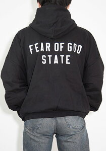 �������� �g�b�v�X FEAR OF GOD FOG ESSENTIALS �t�B�A�I�u�S�b�h �G�b�Z���V�����Y 24FW HEAVY WEIGHT FULL ZIP HOODIE / �u���b�N �ԕi�����s��
