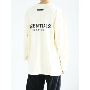  gbvX FEAR OF GOD FOG ESSENTIALS tBAIuSbh GbZVY BACK LOGO L/S TEE (RUBBER) / N[ ԕis