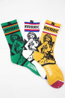 ファッション雑貨 HYSTERIC GLAMOUR ヒステリックグラマー GUITAR GIRL スケーターソックス 返品交換不可