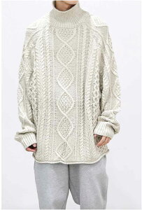 �������� �g�b�v�X FEAR OF GOD FOG ESSENTIALS �t�B�A�I�u�S�b�h �G�b�Z���V�����Y CABLE KNIT TURTLENECK / �E�B�[�g �ԕi�����s��