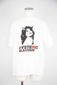 送料無料 トップス HYSTERIC GLAMOUR ヒステリックグラマー 2TONE DEVIL WOMAN Tシャツ / ホワイト 返品交換不可