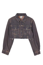 送料無料 アウター X-girl エックスガール OVERDYED DENIM JACKET / ピンク 返品交換不可