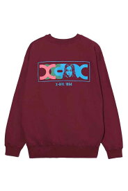 セール商品 30%OFF 送料無料 トップス X-girl エックスガール X-FACE SWEAT TOP / バーガンディー 返品交換不可