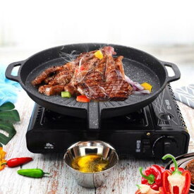 鉄板 IH/ガス サムギョプサル専用 焼肉 プレート 丸型 四角型 油の自動排出構造 韓国食器 サムギョプサル プレート 焼肉プレート カロリーオフ