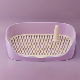 犬 トイレトレー 犬 トイレ ワイド 保護掃除が簡単 ペットトイレ トレーニングトイレ メッシュトレ メッシュトレー 犬トイレトレー 柱付き 訓練しやすい 飛び散り防止壁プレート付き 48*37*13cm