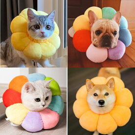 エリザベスカラー S M L XL 布製 ソフトタイプ 猫 犬 猫用 猫用品 猫グッズ 犬用 犬用品 エリザベス エリザベスリング 犬グッズ ペット用品 エリザベス ドーナツ型 花 首枕 軽量 クッション かわいい 介護 傷舐め