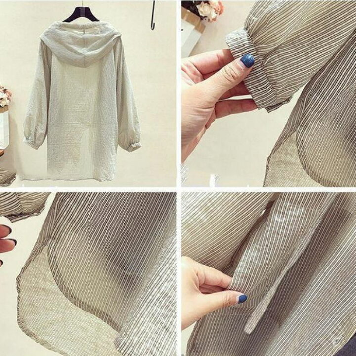 楽天市場】パーカー レディース 春 夏 透け感 シャツ ライトアウター 