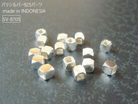 バリ島から直輸入【sv-8705/シルバー925（ブライト）】バリビーズ｜カットビーズ(4mm)/2ヶ【夏得】