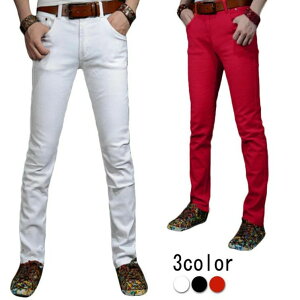 イージーパン スリム 伸縮 ズボン ジャージ感覚 綿 パワーストレッチ スキニーパンツ チノパンツ メンズ ゴルフウェア チノパン