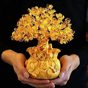 G Size : (Color 贈り物 新年 お礼 パワーストーン 商売繁盛祈願 開運 金運祈願 インテリア 風水置物 シトリン 黄水晶 なる木 金