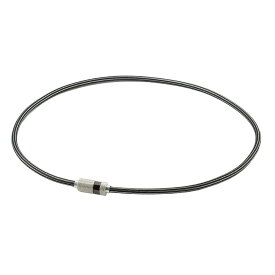 ファイテン RAKUWA磁気ネックレス ローレット 50cm シルバー/ブラック 0223TG898053