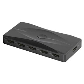 グリーンハウス HDMIセレクタ 切替器 4K 5入力1出力 FireTVStick/FireTV/AppleTV/PS4/PS5/NintendoSwitch動作確認済 GH-HSWM5-BK
