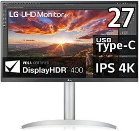 LG モニター ディスプレイ 27UP850N-W 27インチ 4K/DisplayHDR400/IPS非光沢/DCI-P3 95%/フリッカーセーフ/USB-Type-C, DP, HDMI*2/高さ調節, ピボット対応