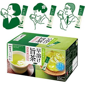 AGF 新茶人 早溶け旨茶 宇治抹茶入り上煎茶 スティック 100本 【 お茶 スティック 】【 粉末緑茶 】【 ティーバッグ不要 】