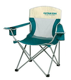 色：グリーン キャプテンスタッグ(CAPTAIN STAG) キャンプ用品 椅子 ラコンテ メッシュ ラウンジ チェア
