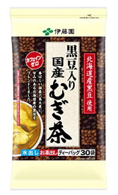 伊藤園 黒豆むぎ茶ティーバッグ 8.0g*30袋 *4個 デカフェ・ノンカフェイン