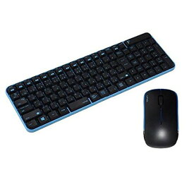 ユニーク ワイヤレスマウス&キーボードコンボ サイレントモデル Black&Blue MK48367GBS