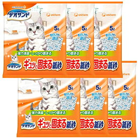 まとめ買い デオサンド 猫用 サンド ギュッと固まる 紙砂 30L(5L*6) おしっこ ペット用品 ユニチャーム