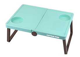 色：ミントグリーン キャプテンスタッグ(CAPTAIN STAG) テーブル B5収納 軽量 CSシャルマン