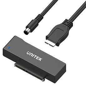 Unitek SATA USB3.0アダプター 変換ケーブル 2.5 3.5インチ HDD/SSD などのハードドライブ に対応 SATAI/II/III 電源アダプタ 12V/2A電源付き UASP対応 高速転送 LEDランプ 線長150cm 最大18TB ファイルコピー