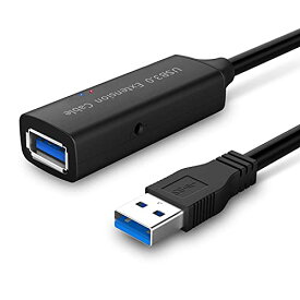ROSONWAY USB 延長 5M USB3.0 延長ケーブル 信号強化チップ内蔵 5Gbps高速データ転送 タイプAオス-タイプAメス USBケーブル 延長 マウス、Xbox、キーボード、USBハブ、プリンター、USBディスク に対応