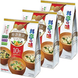 【お徳用】マルコメ フリーズドライ 顆粒 料亭の味 アソート 即席味噌汁 10食*3個