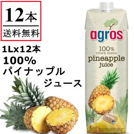 【6/4～6/11限定！店内買い回りで最大P10倍】 パイナップル ジュース 果汁100％ 1000ml×12本 ギリシャ産 無添加 パインアップル 紙パック 業務用 まとめ買い 濃縮還元 1L 送料無料