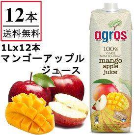 マンゴー アップル ジュース 1000ml×12本 果汁100％ 無添加 濃縮還元 紙パック 業務用 まとめ買い マンゴージュース 1L 【送料無料】