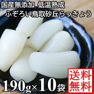 らっきょう 国産 鳥取 190gx10袋 無添加 低温熟成 ふぞろい らっきょう漬け ラッキョウ漬け 甘酢漬け 送…