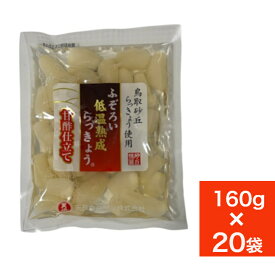 新商品 らっきょう 国産 鳥取 160gx20袋 無添加 低温熟成 ふぞろい らっきょう漬け ラッキョウ漬け 甘酢漬け 送料無料