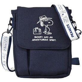 【先着20％　クーポン有り】SNOOPY スヌーピー ピーナッツ ミニショルダーバッグ サコッシュ パスポートサイズ 多機能 はっ水 RE-PET 軽量 キャラクター ロゴ 刺繍 シンプル メンズ レディース ユニセックス 女子 男子 学生 旅行 z11sg45 【送料無料】