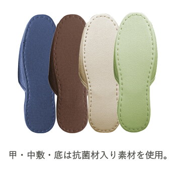 テンダイtendai抗菌レザー調ビニールスリッパかぶりMブラウン