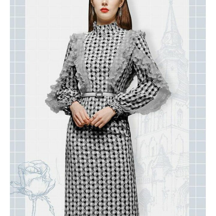 楽天市場 パーティードレス 韓国 おしゃれ 即納 個性的 お呼ばれ 上品 結婚式 二次会 謝恩会 可愛い 膝丈 ブラック ワンピース 長袖 S M L Xl プチプラ 海外 ガーリー 10代 代 30代 デート 婚活 フォーマル 人気 女子会 ホワイト グレー Pots