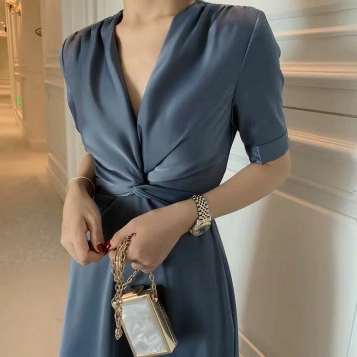楽天市場】パーティードレス 韓国 即納 ロング 結婚式 個性的 プチプラ 