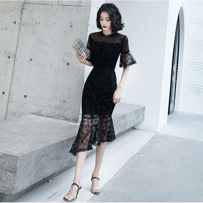 【楽天市場】パーティードレス 韓国 個性的 ドレス かっこいい 黒 