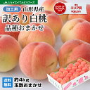 加工用訳あり 桃 山形県産 白桃 品種おまかせ 約4kg 玉数おまかせ 送料無料※一部地域は別途送料 生食不可 8月上旬こ…