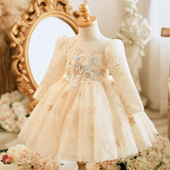 楽天市場】子供ドレス ショート丈 ベージュ 女児ドレス 入学式 卒業式 