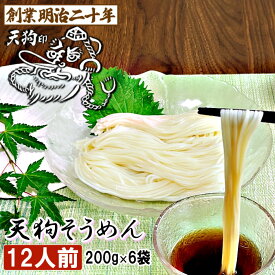 そうめん 父の日 素麺 にゅうめん 天狗そうめん お試し 12人前セット 6袋 保存食 備蓄 非常食 ギフト プレゼント 贈答 山形 天童 山本製麺 お祝い 内祝い 誕生日 引っ越し ご挨拶 乾麺 お取り寄せ 送料無料